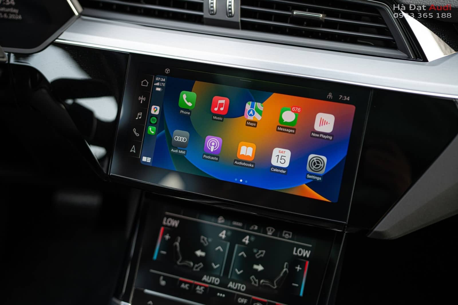 Kết nối Apple CarPlay không dây audi q8 etron