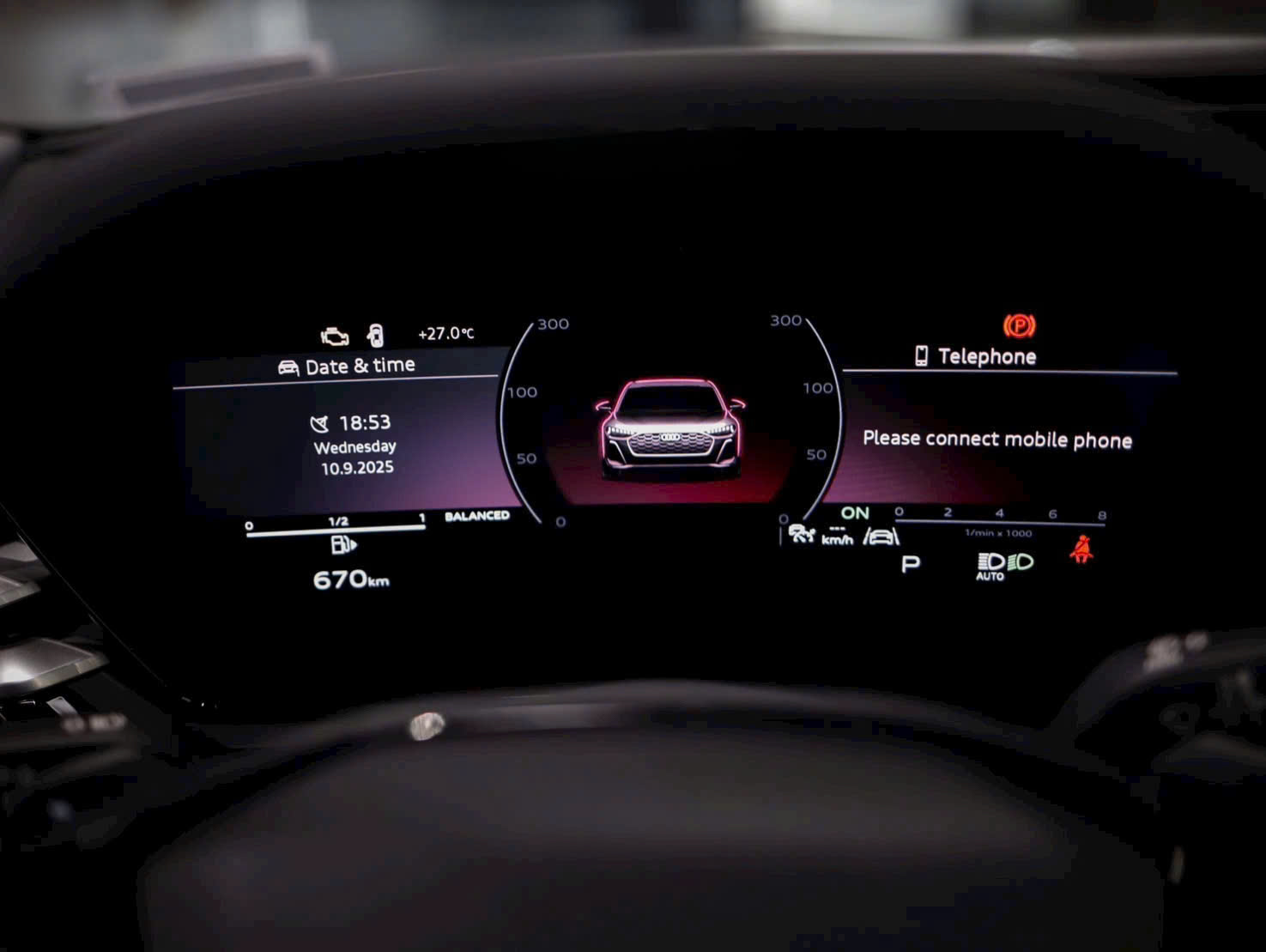 Màn hình sau vô lăng Audi A5 2026 All New